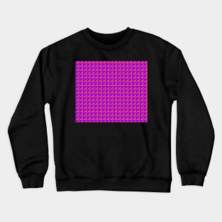 Purple and Reddish Pink Geometric Pattern Crewneck Sweatshirt